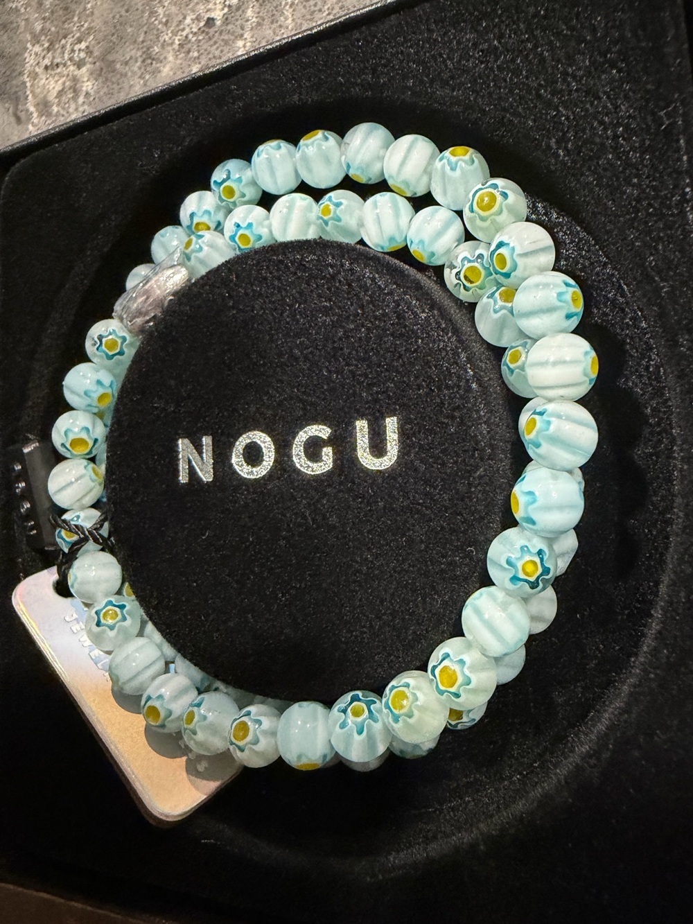 NWT NOGU Venetian Clematis | Silver | Millefiori Wrap